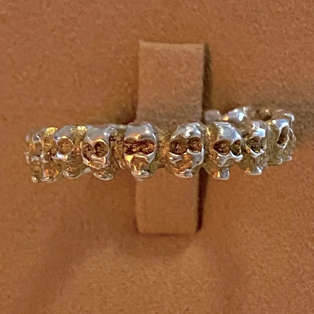 Antique skull eternity band Silver - Picture 7 of 7